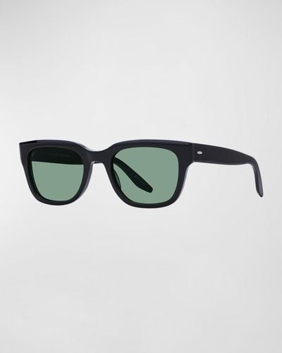 Barton Perreira Stax Plastic Rectangle Sunglasses - Green