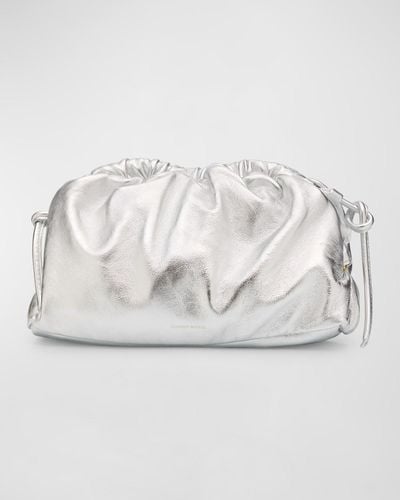 Mansur Gavriel Cloud Mini Metallic Leather Clutch Bag