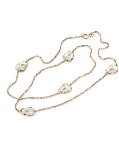 Mattioli Puzzle 18k Rose Gold Long 5-mother-of-pearl Necklace - White