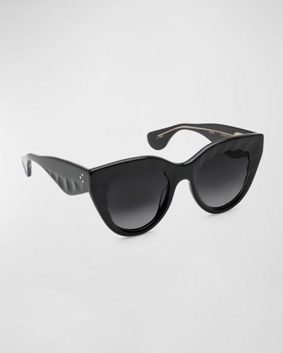 Krewe Charolette Acetate Cat-Eye Sunglasses - Black