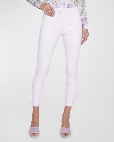 L'Agence Margot High-rise Coated Skinny Jeans - White