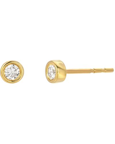 4 Prong Diamond Stud Earrings - Zoe Lev Jewelry
