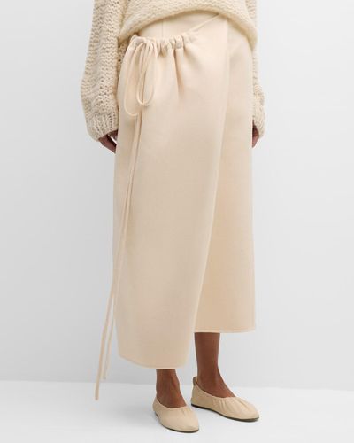 The Row Silon Cashmere-Blend Maxi Skirt - Natural