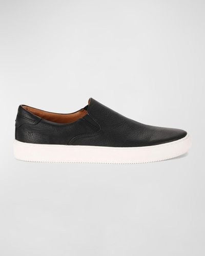 Frye Astor Leather Slip-on Sneakers - Black