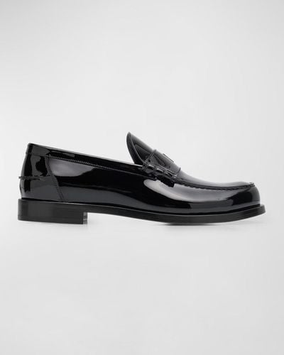 Givenchy Mr G Patent Leather Penny Loafers - Black