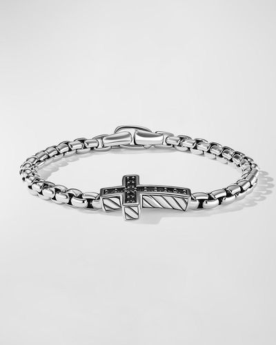 David Yurman Pave Cross Bracelet - Metallic