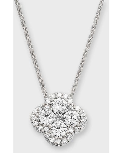 Neiman Marcus 18k White Gold Diamond Pendant Necklace
