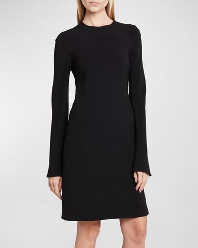 Gabriela Hearst Keller Long-Sleeve Mini Tunic Dress - Black
