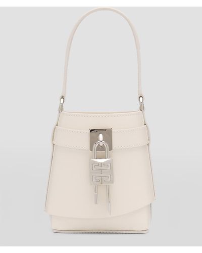 Givenchy Shark Lock Micro Bucket Bag - White