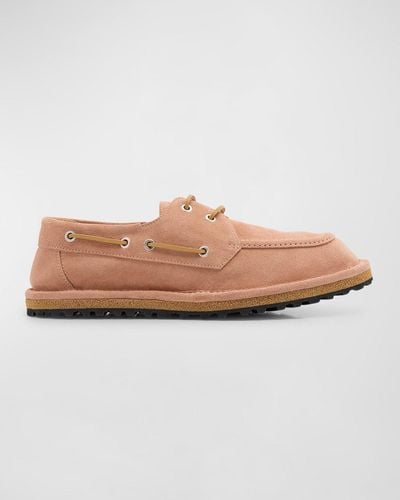 Dries Van Noten Leather Boat Shoes - Pink