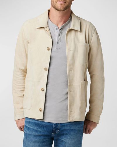 Joe's Jeans Parker Suede Chore Jacket - Natural