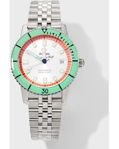 Zodiac Super Sea Wolf Automatic Bracelet Watch - Metallic