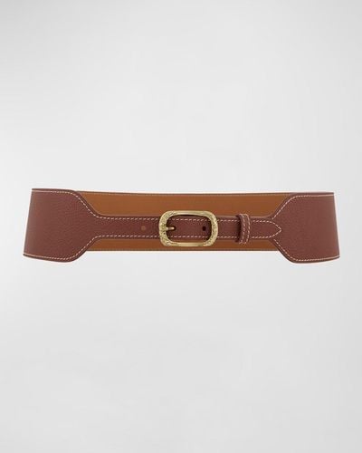 Vaincourt Paris L'Attirante Leather Waist Belt - Brown