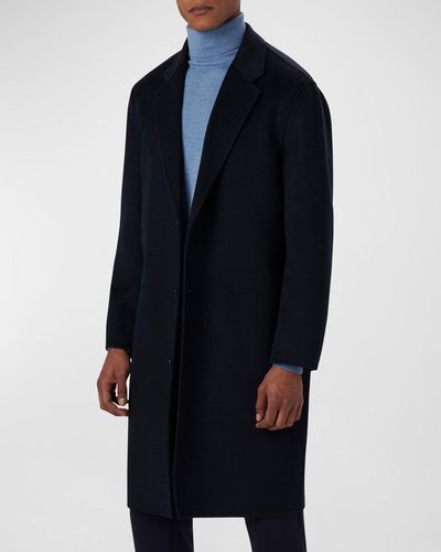 Bugatchi 3-button Solid Overcoat - Blue