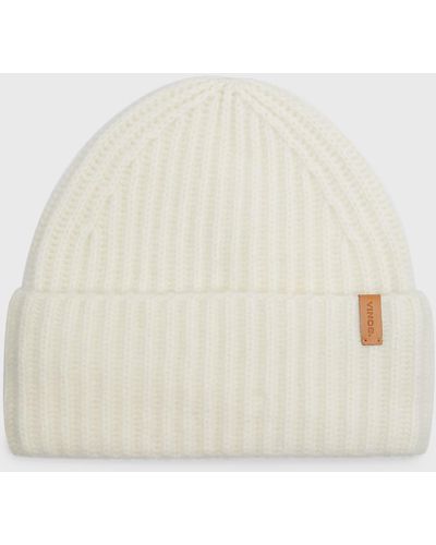 Vince Cashmere Chunky Knit Beanie - Natural