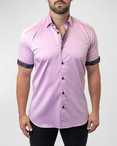 Maceoo Galileo Fleur Sport Shirt - Purple