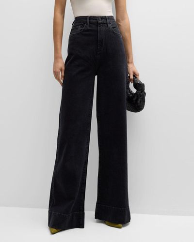 Triarchy Ms. Onassis High Rise Wide-Leg Jeans - Black