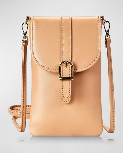 Gigi New York Emmie Phone Leather Crossbody Bag - Natural