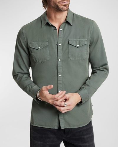 John Varvatos Marshall Western Shirt - Gray