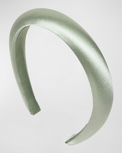 Jennifer Behr Tori Silk Satin Headband - Green