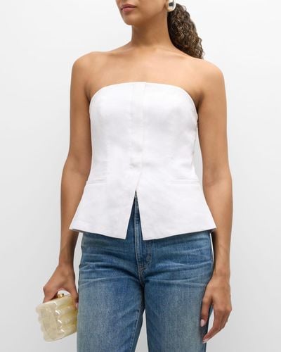 A.L.C. Renee Strapless Top - White