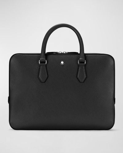 Montblanc Sartorial Slim Leather Briefcase - Black