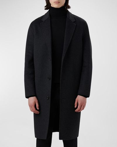 Bugatchi 3-Button Solid Overcoat - Black