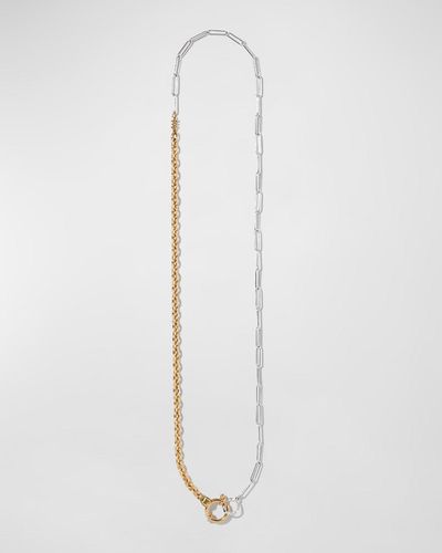 Milamore 18K Two-Tone Duo Chain Necklace - White