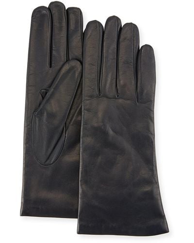 Portolano Cashmere-Lined Napa Leather Gloves - Black