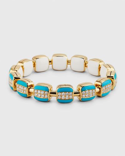 Picchiotti Xpandable Reversible Bracelet With Pave Diamonds - Blue