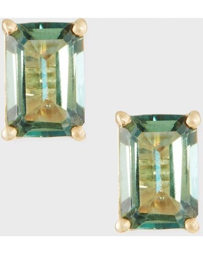 KALAN by Suzanne Kalan 14K Emerald-Cut Stud Earrings - Green