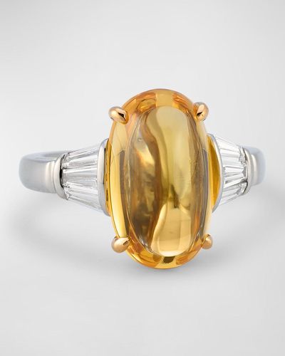 Oscar Heyman Sapphire And Diamond Ring, Size 6.5 - Metallic