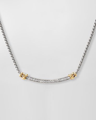 David Yurman Petite Helena Wrap Diamond Station Necklace - White