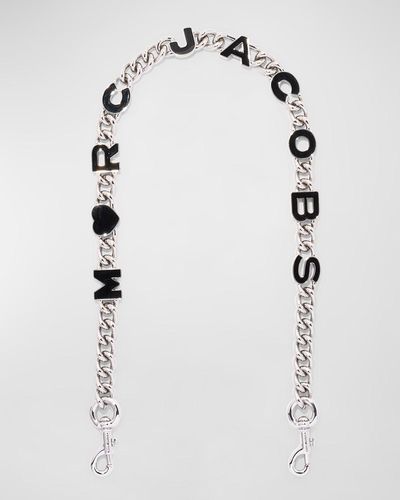 Marc Jacobs The Heart Charm Chain Shoulder Strap - White