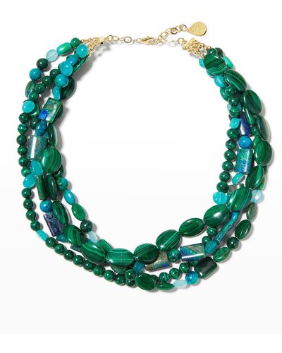 Devon Leigh Malachite Multi-Strand Necklace - Green
