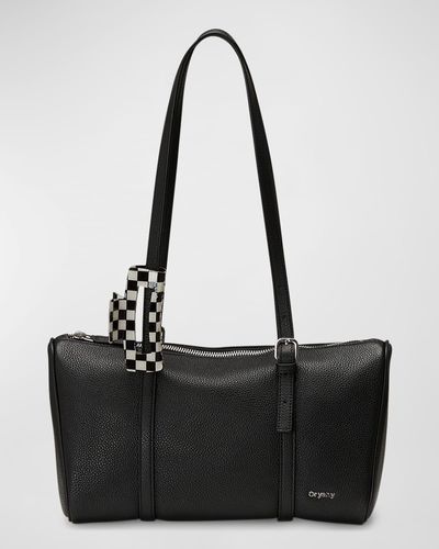 orYANY Connie Zip Leather Shoulder Bag - Black