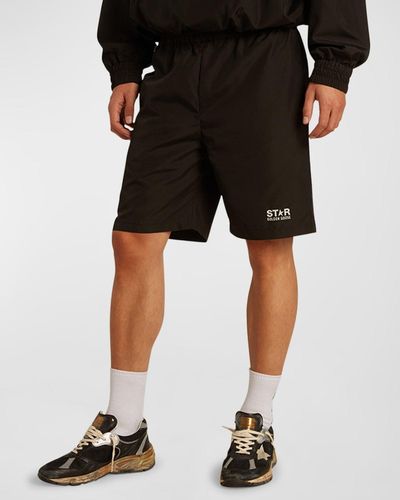 Golden Goose Star Logo Athletic Shorts - Black