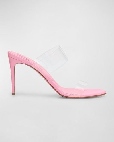 Christian Louboutin Just Nothing Clear Sole Slide Sandals - Pink