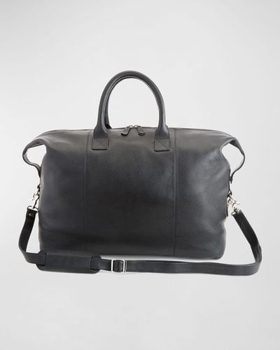 ROYCE New York Personalized Medium Executive Leather Duffel Bag - Black