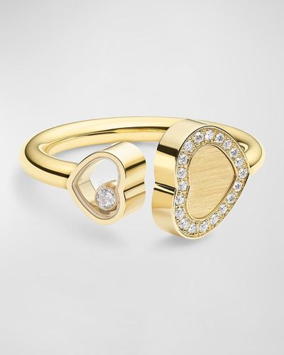 Chopard Happy Hearts 18k Yellow Gold Diamond Ring - Metallic