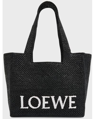 Loewe Logo Medium Tote Bag - Black