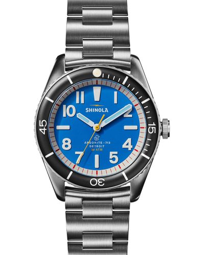 Shinola The Duck 42Mm Stainless Steel Watch - Gray