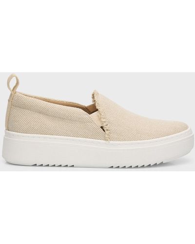 Eileen Fisher Pall Canvas Slip-on Sneakers - Natural