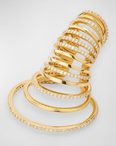 Fern Freeman Jewelry Large Multi Hoop Ear Cuff With Diamonds, Single - Metallic