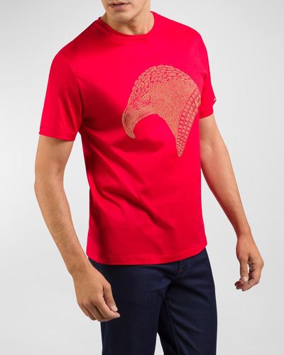 Stefano Ricci Eagle Crewneck T-shirt - Red