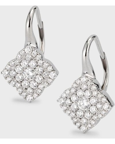 Frederic Sage 18k White Gold Medium Fleur D'amour Diamond Earrings - Metallic