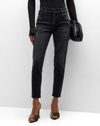 Moussy Bissell Skinny Ankle Jeans - Black