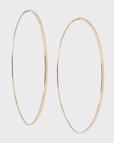 Lana Jewelry Flat Magic 14k Hoop Earrings - White