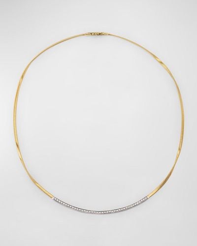 Marco Bicego 18k Yellow Gold Marrakech Coil Necklace With Diamonds - Green