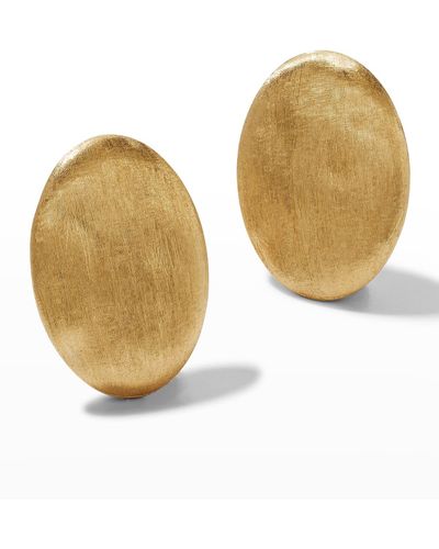 Marco Bicego Siviglia Yellow Gold Oval Stud Earrings - Natural